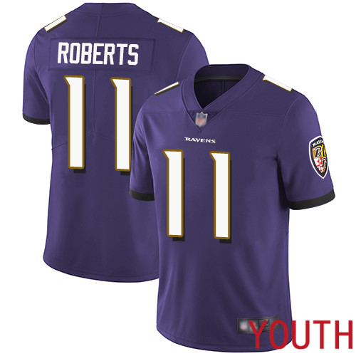 Baltimore Ravens Limited Purple Youth Seth Roberts Home Jersey NFL Football 11 Vapor Untouchable